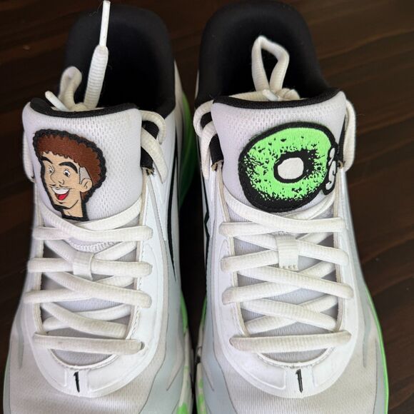 Size 13 - Lamel-O Basketball Shoes Green and White PUMA MB.02 Lo LaMel-O - Picture 9 of 11